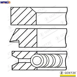 4x PISTON RING KIT 08-154400-00 STD FOR K1GK1FKAYK1HKAZTU32XY8XY7KFT150 D 1.4L - Picture 1 of 9