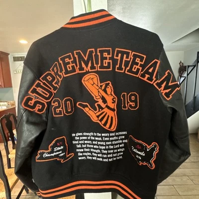 Supreme Team Varsity Jacket Black, Size (M )Academic CPT honors - Image 1 of 4