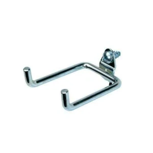 Durahook Double Rod 80 Degree Bend 1/4 In. Dia Zinc Plated Steel Pegboard Hook - Picture 1 of 4
