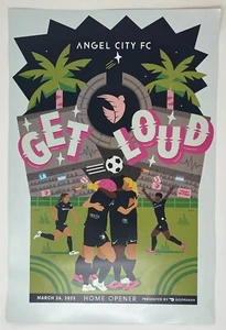 Angel City FC 2023 Get Loud NWSL Soccer Commemorative 11.5x18 Poster Los Angeles - Picture 1 of 2