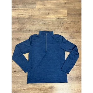 Vineyard Vines Sankaty Thermal 1/4 Zip MicroGrid Blue Performance Youth L Golf - Picture 1 of 9