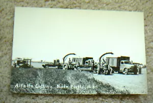 North Platte Nebraska RPPC Postcard c40-50s Alfalfa Cutting - Dehydration Plant - Picture 1 of 3