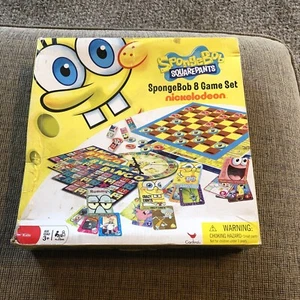 2010 Spongebob SquarePants 8 Game Set Pressman Nickelodeon Unplayed - Picture 1 of 10