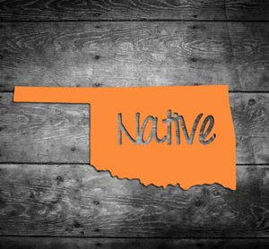 Oklahoma Native Vinyl Sticker Car Window Door Bumper Decal Pride Home OK - Picture 1 of 2
