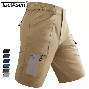 Men's Hiking Shorts Lightweight Travel Golf Shorts 5 Pockets Summer Cargo Shorts - Picture 1 of 56