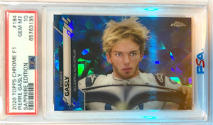 🇫🇷2020 Topps Chrome Formula 1 F1 Sapphire Edition Pierre Gasly #184 PSA 10🇫🇷