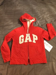 Gap Zip up Coat Girl's Size 12 Red Color Sherpa Lined Pre Owned - Picture 1 of 6