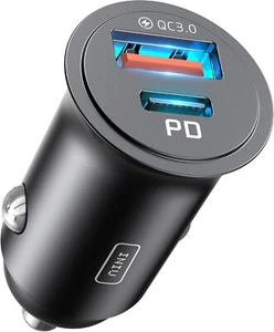 INIU Carica Batteria per Auto, 60W Total Presa Accendisigari USB C PD & QC 3.0 F - Foto 1 di 8