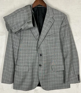 Jos. A. Bank Reserve Custom Suit Men's 43R 36R Gray Marzotto Super 120's Plaid - Picture 1 of 24