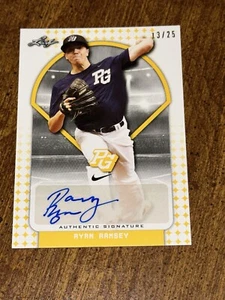 RYAN RAMSEY 2018 LEAF PERFECT GAME GOLD AUTOGRAPH #13/25 MARYLAND, KC ROYALS - Picture 1 of 2