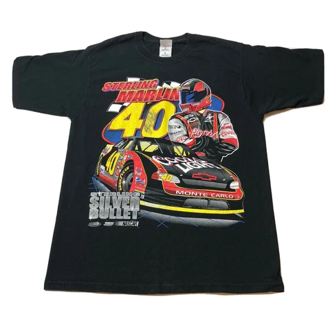 Vintage Signed Sterling Marlin #40 Silver Bullet T-Shirt 1999 Mens XL Cover
