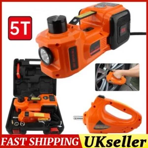 Electric Car Jack 5 Ton 12V Hydraulic Car Jack with Tire Inflator Pump & LED NEW - Picture 1 of 20