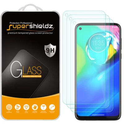 [Paquete de 3] Protector de pantalla de vidrio templado Supershieldz para Motorola Moto G8 Power Foto 1 de 4
