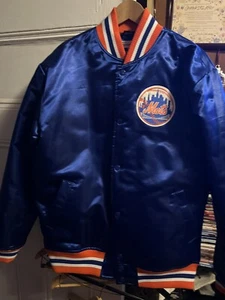 Men’s Mitchell and Ness New York Mets satin jacket size L slightly used) - Picture 1 of 10