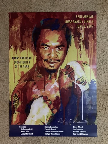 Manny Pacquiao, FOY, 82nd Annual BWAA Awards  Poster 2007; Slone Artwork; 19x27 Cover
