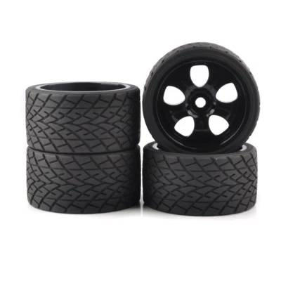 4X 1:8 Tires&Wheel 17mm Hex for TRAXXAS Monster Truck on Road Model Car - Image 1 of 4
