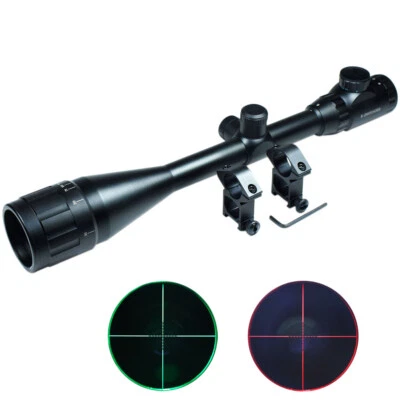 WEST LAKE TACTICAL 6-24x50 Hunting Rifle Scope Red Green Mil-dot illuminated Optical Scope