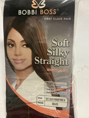 Bobbi Boss 100% Human Hair for Weaving Soft Silky Straight 14" Color: BUR  - Image 1 of 4
