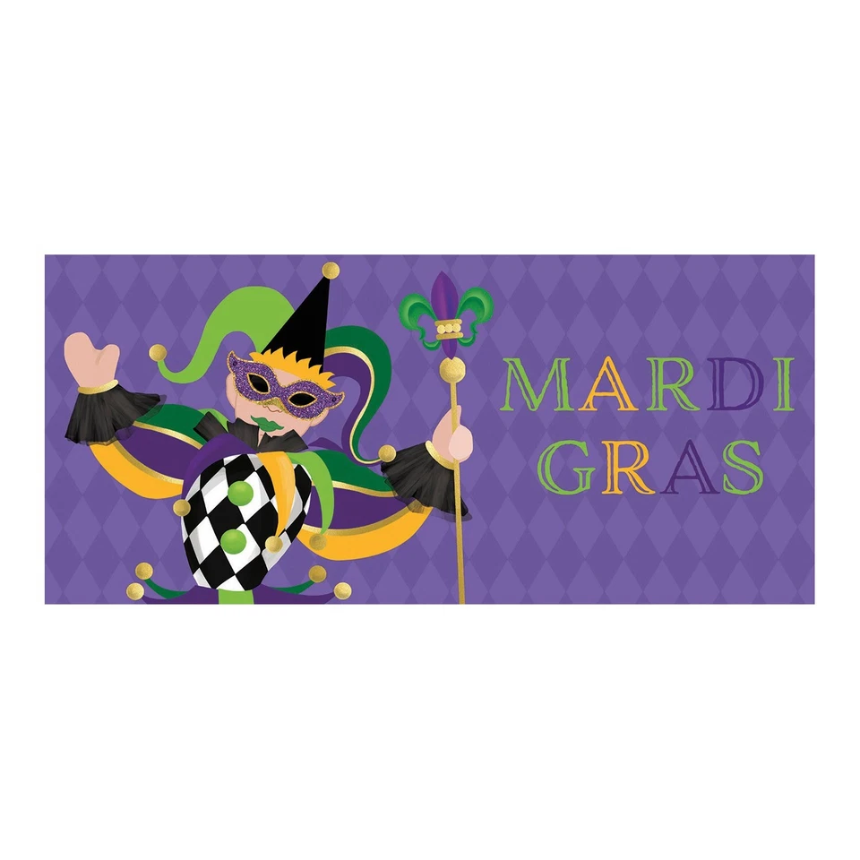 2023 MARDI GRAS JESTER SASSAFRAS SWITCH MAT 10" x 22"  NEW - Image 1 of 2