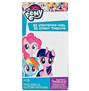 My Little Pony Valentine Cards with Tattoo (32 Count) Classroom Exchange - Image 1 of 1