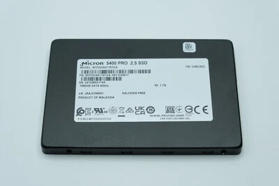 MICRON 5400 PRO 7.68TB SATA SSD 6Gb/s 2.5" 7680GB MTFDDAK7T6TGA 8TB - INC VAT - Image 1 of 4