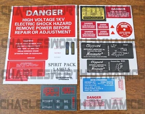 Ghostbusters 80%  Scale SPIRIT HALLOWEEN Proton Pack Labels - Stickers - Picture 1 of 11