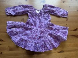 Rose Girls 4T Purple Embroidery Ballerina Shoes Dress Full Circle USA - Picture 1 of 7