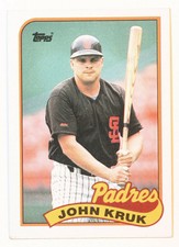 JOHN KRUK 1989 TOPPS BASEBALL CARD #235 SAN DIEGO PADRES