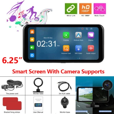 Reproductor inteligente portátil con pantalla DVR de 6,25" compatible con cámara trasera Android automática compatible Foto 1 de 4