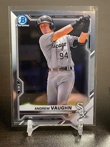 Tarjeta Andrew Vaughn 2021 Bowman Chrome Prospects #BCP-88 Medias Blancas de Chicago - Imagen 1 de 2