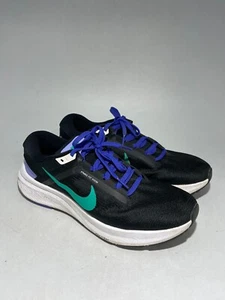 Nike Air Zoom Structure 24 Black Green Dynamic Fit Running Trainers Size UK 7#CS - Picture 1 of 6