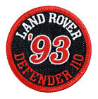 1993 Land Rover Defender 110 Embroidered Patch Black Denim/Red Iron-On Sew-On