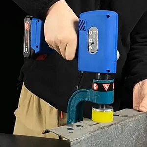 Portable Rechargeable Hydraulic Hole Punch Cable Tray Opening Tool Hole Digger - Picture 1 of 35