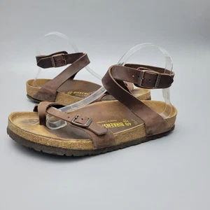 Damen Birkenstock Yara Habana geöltes Leder braun Riemchen Sandalen Größe 40 US 9 - Bild 1 von 13