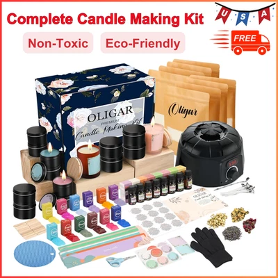 Полный комплект для изготовления свечей с расплавителем воска, расходные материалы для изготовления свечей сделай сам художественное ремесло - Изображение 1 из 4