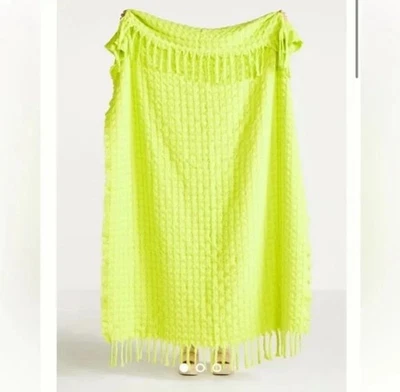 Anthropologie Manta Lucille Borlas 50” x 70” Amarillo Citrino RARA NUEVA Foto 1 de 4