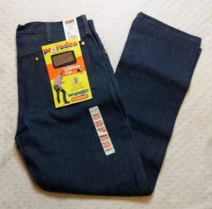 Pantalones de mezclilla Wrangler para hombre 38x31 índigo oscuro ajuste original corte vaquero Pro Rodeo 13MWZ - Imagen 1 de 5