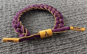 1PC Kobe Bryant Black Mamba Bracelet Wristband Adjustable Yellow Dark Purple - Picture 1 of 1