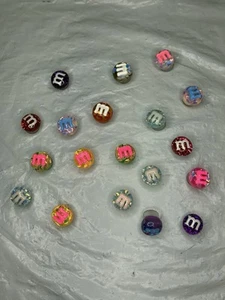 10 pc Lot M&M Inspired Crocs Charms Shoe Accessory Boy Girl Unisex Colors Vary - Picture 1 of 1