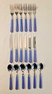 Vineyard Vines 3 Piece Flatware Stainless Fork Spoon Knife Silverware Utensils - Picture 1 of 6