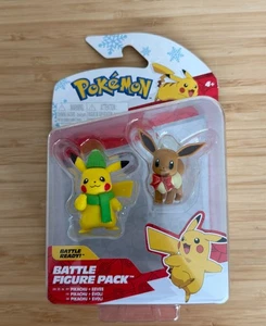 Pokemon Winter Holiday Toy Battle Figure Pack Pikachu & Eevee Nintendo Christmas - Bild 1 von 7