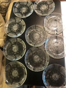 10 Arcoroc France Fleur Salat Beilage Dessertteller 7 1/2"" Blume Klar - Bild 1 von 12