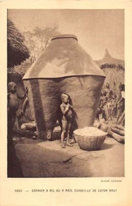 Togo - A millet or corn granary and a basket of raw cotton - Publ. Society of Ev - Picture 1 of 2