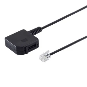Adapter telefoniczny Telefon Kabel adaptera Wtyczka RJ11 > TAE Gniazdo F & N uniwersalne - Zdjęcie 1 z 1