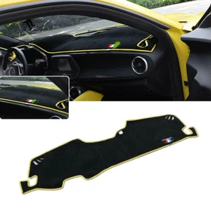 Dash Mat Sun Protector Cover Dashboard Pad For 2016-17 Chevy Camaro w/Yellow Rim - Bild 1 von 8