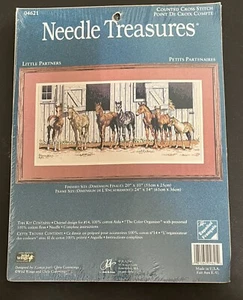 Needle Treasures Little Partners Pony Horses Barn Stable Cross Stitch Kit #04621 - Picture 1 of 5