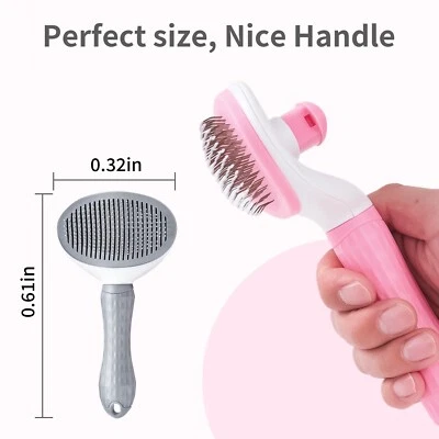 BINGOX Pet Hair Remover Brush - Self-Cleaning Grooming Tool for Dogs & Cats by itPlus