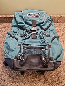 Mountain Dew Backpack Vintage Green Black 22” Camping Hiking - Picture 1 of 17
