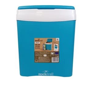 Kühlbox ROCKTRAIL Türkis-Weiss 25 Liter Thermobox Kühltasche Camping Picknick - Bild 1 von 5