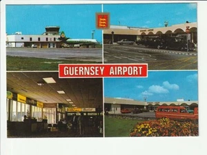 Postal del aeropuerto << Aeropuerto de Guernsey, 4 fotos p. ej. interior..>> col AK - Imagen 1 de 2